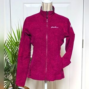 Eddie Bauer First Ascent Fushia Purple Print Women’s Sandstone Jacket Size S